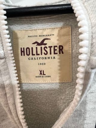 Sudadera Hollister XL Gris y Negro