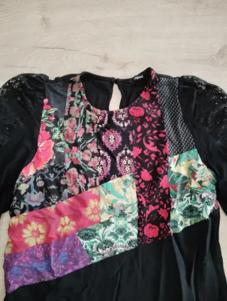 Blusa Desigual Patchwork Talla M