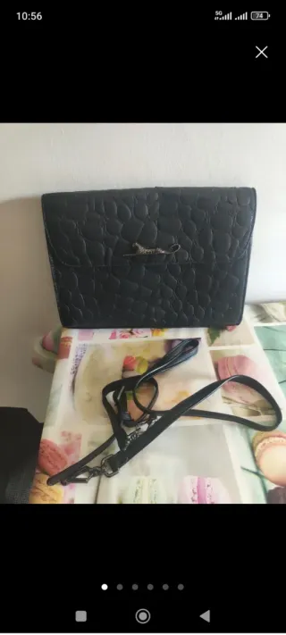 Borsa o pochette nera a tracolla porfois
