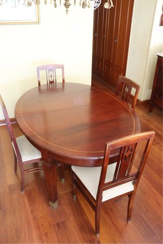 Mesa comedor antigua extensible 4 plazas