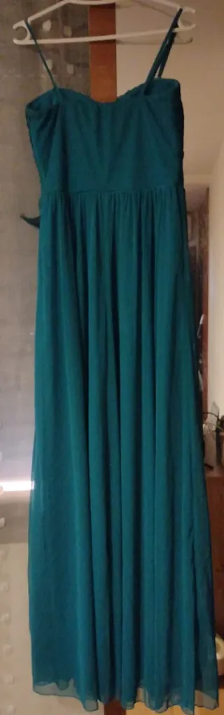 Vestido largo mujer verde