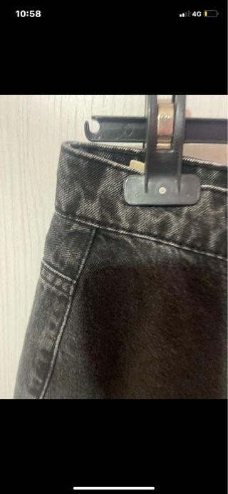 Gonna in jeans nera  asimmetrica