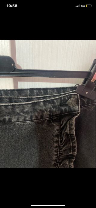 Gonna in jeans nera  asimmetrica