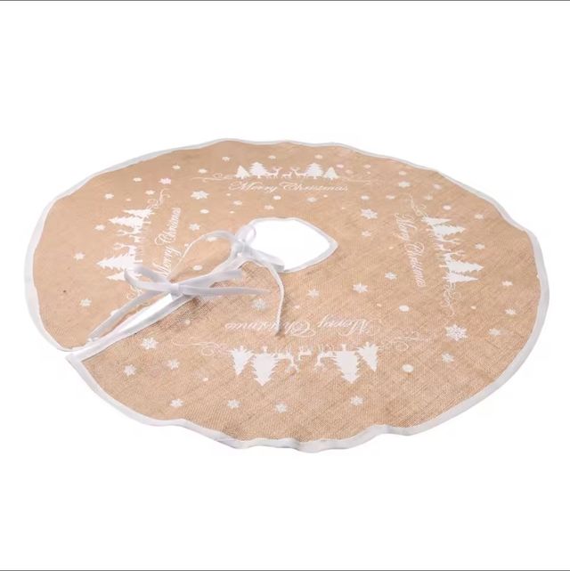 Alfombra para árbol de Navidad de yute