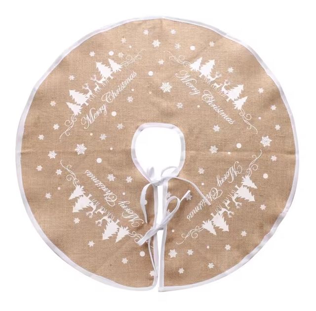 Alfombra para árbol de Navidad de yute