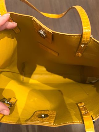 Bolso Zara Mostaza Cocodrilo