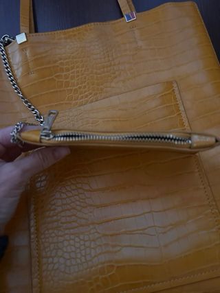 Bolso Zara Mostaza Cocodrilo