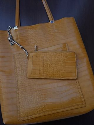 Bolso Zara Mostaza Cocodrilo