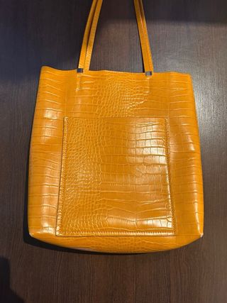 Bolso Zara Mostaza Cocodrilo