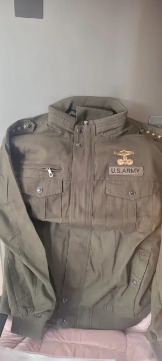 Chaqueta Militar Hombre Verde