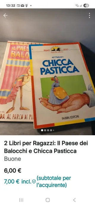 2 per Ragazzi COLLODI Pinocchio-CHICCA PASTICCA