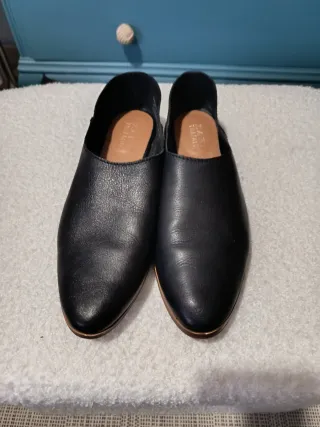 Manoletinas Zara Negras Piel