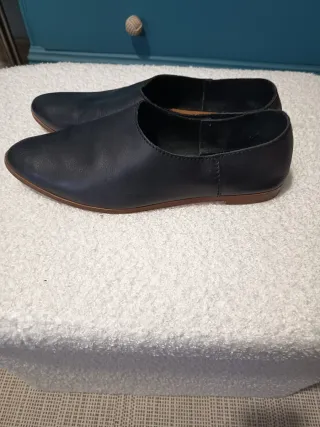 Manoletinas Zara Negras Piel