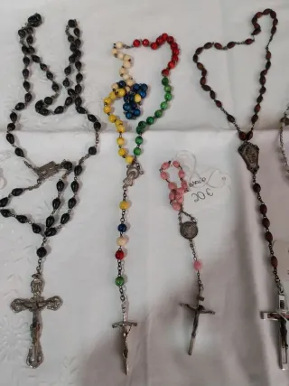 Lote de rosarios antiguos 6 unidades 120