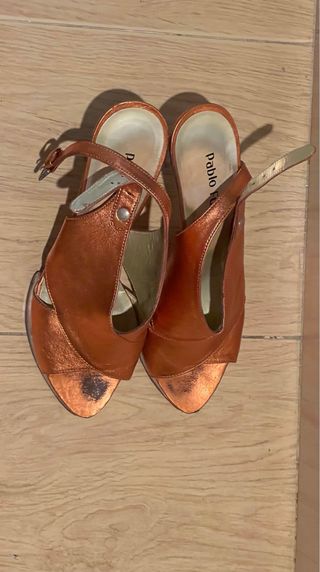 Tacones Naranja Talla 38