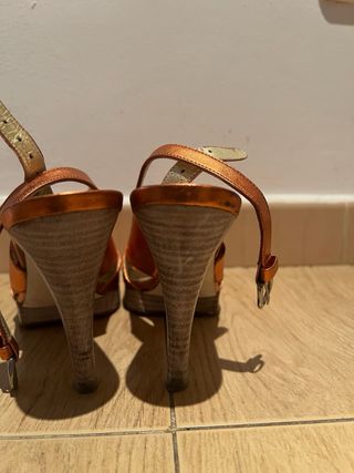 Tacones Naranja Talla 38