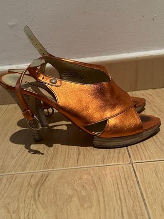 Tacones Naranja Talla 38