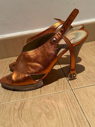 Tacones Naranja Talla 38