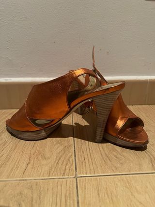 Tacones Naranja Talla 38
