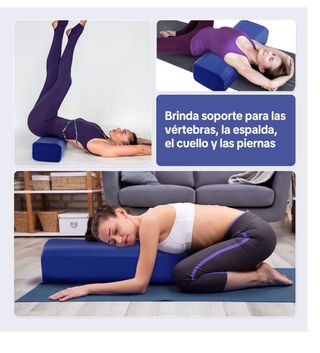 Cojín Yoga Rectangular Azul