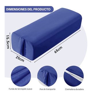 Cojín Yoga Rectangular Azul