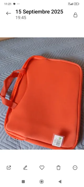 Maletín ordenador naranja nuevo