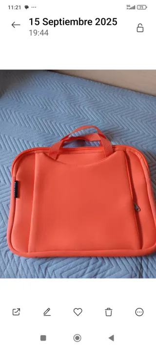 Maletín ordenador naranja nuevo