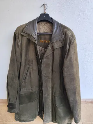 Chaquetón Ante Burberry Verde Oliva