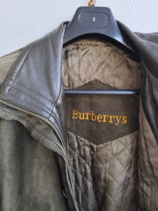 Chaquetón Ante Burberry Verde Oliva