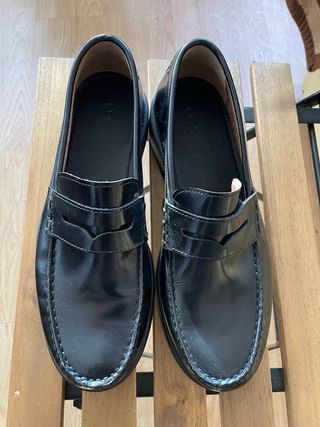Mocasines Mango Negros talla 41 Loafers
