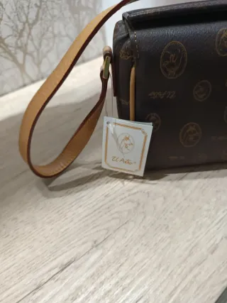 Bolso El Potro Marrón y Dorado Nuevo 23x16