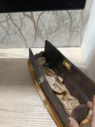 Bolso El Potro Marrón y Dorado Nuevo 23x16