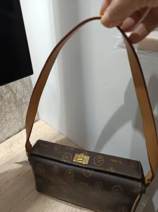 Bolso El Potro Marrón y Dorado Nuevo 23x16