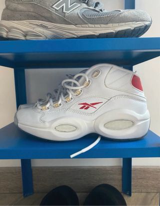 Reebok Question Mid Blancas Rojas