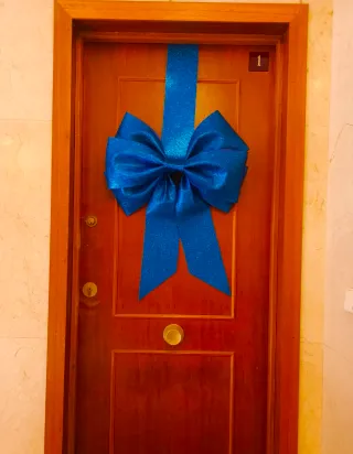 Lazo Navideño en colores Billantes,