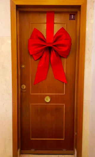 Lazo Navideño en colores Billantes,