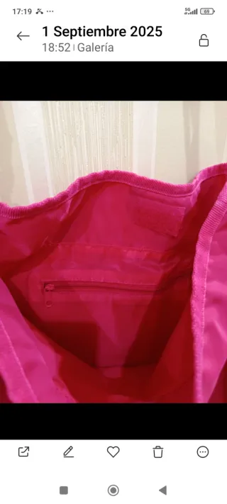 Bolsa Nylon Rosa Nueva