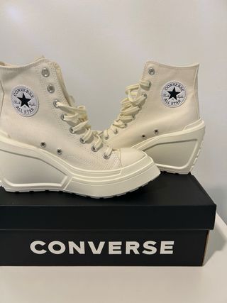 Converse cuña crema