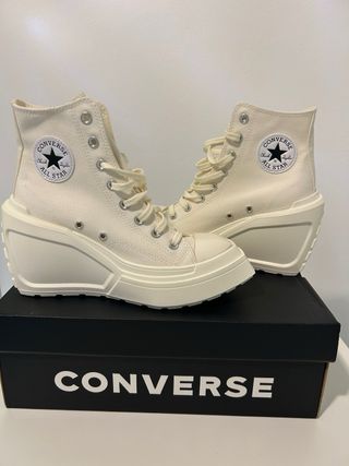 Converse cuña crema