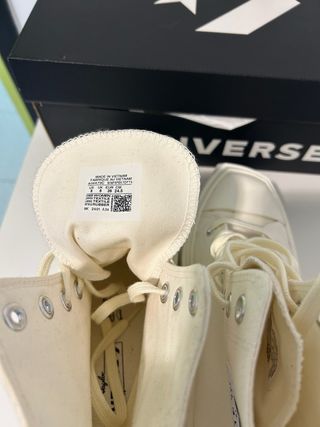 Converse cuña crema