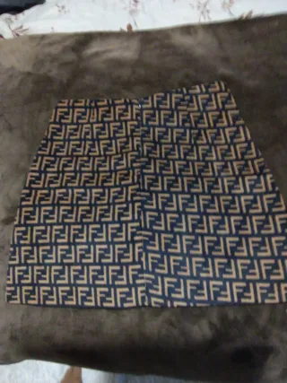 Fendi Falda Estampada FF Marrón y Negra