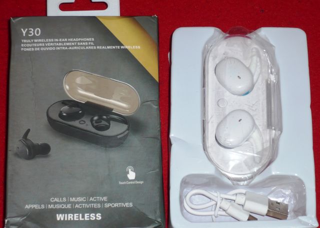 Auriculares Y30 TWS Blancos Nuevos
