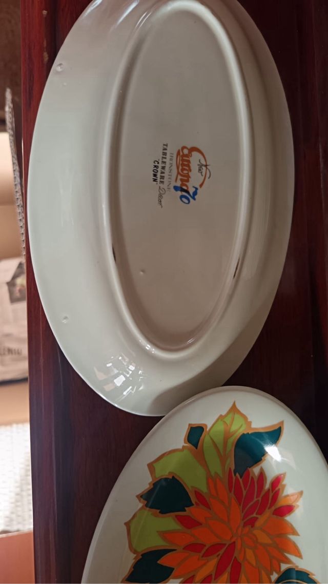 Vajilla porcelana multicolor floral