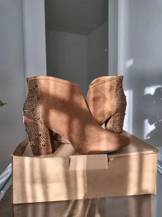 Botines Zara Ante Camel Talla 36