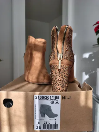 Botines Zara Ante Camel Talla 36