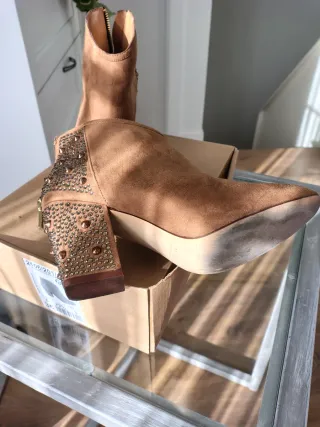 Botines Zara Ante Camel Talla 36