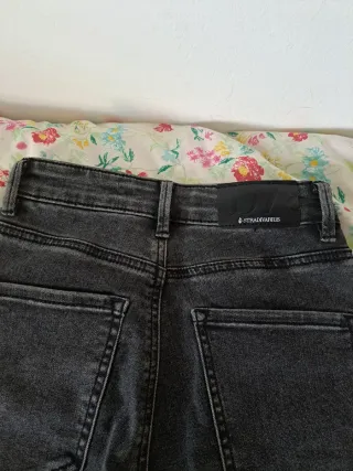 Pantalón vaquero flare gris mujer Talla 32