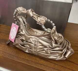 Borsetta Blugirl Blumarine oro rosa con strass