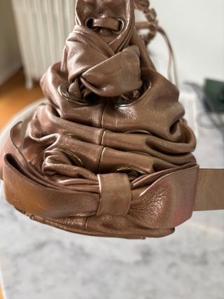 Borsetta Blugirl Blumarine oro rosa con strass