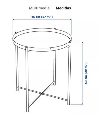 Tavolino IKEA GLADOM grigio beige